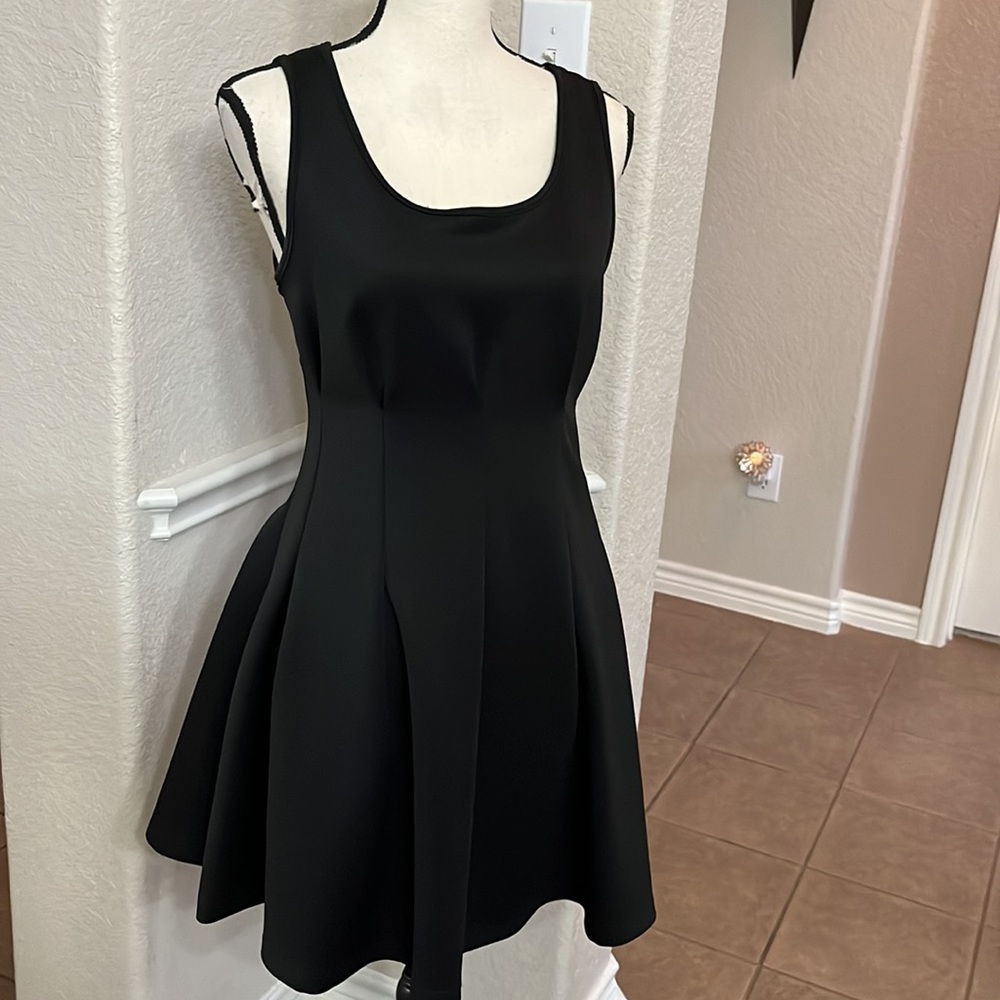 Double Zero black classic midi dress Size S